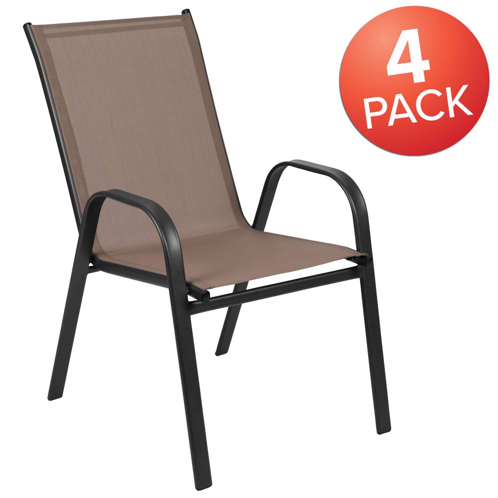 DIONYSUS River Edge Outdoor Stack Chair with Flex Comfort Material