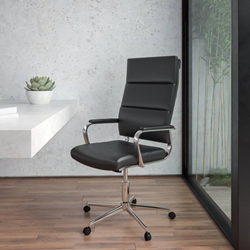 Black LeatherSoft Office Chair