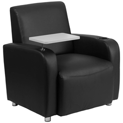 Black Leather Tablet Chair