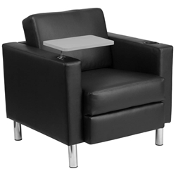 Black Leather Tablet Chair