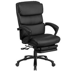 Black Reclining Leather Chair