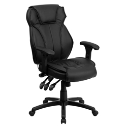 Black High Back Leather Chair