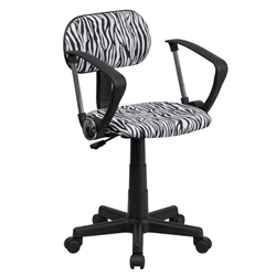 Black/White Zebra Task Chair