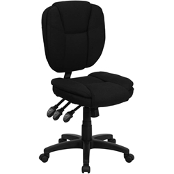 Black Mid-Back Fabric Chair