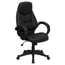 Black High Back Leather Chair