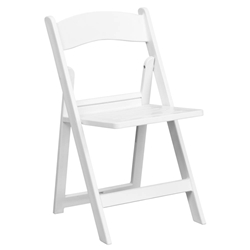 White Resin Folding Chair