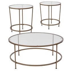 3 Piece Glass Table Set