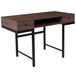 Dark Ash 2 Drawer Writing Desk