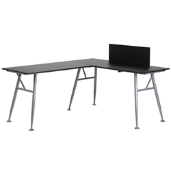 Black L-Shape Desk