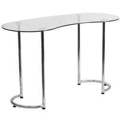 Glass Curvy Computer Desk