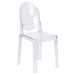 Clear Oval Back Ghost Chair