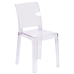 Clear Square Back Ghost Chair