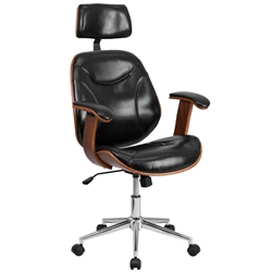 Black High Back Leather Chair