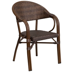 Cocoa Rattan Bamboo Chair