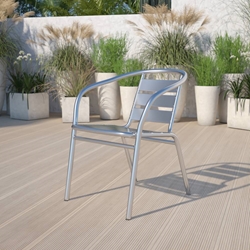 Aluminum Slat Back Chair