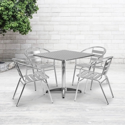 31.5SQ Aluminum Table Set