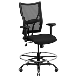 Black Mesh 400LB Draft Chair