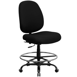 Black Fabric 400LB Draft Chair