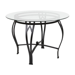 42RD Glass Table/Black Frame