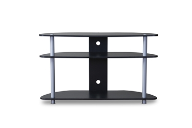 Baxton Studio Orbit Black and Silver TV Stand