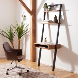 Hilda 2 Shelf Leaning Desk