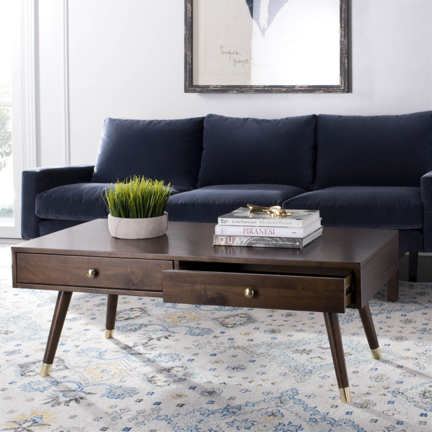 Elaine Gold Cap Coffee Table