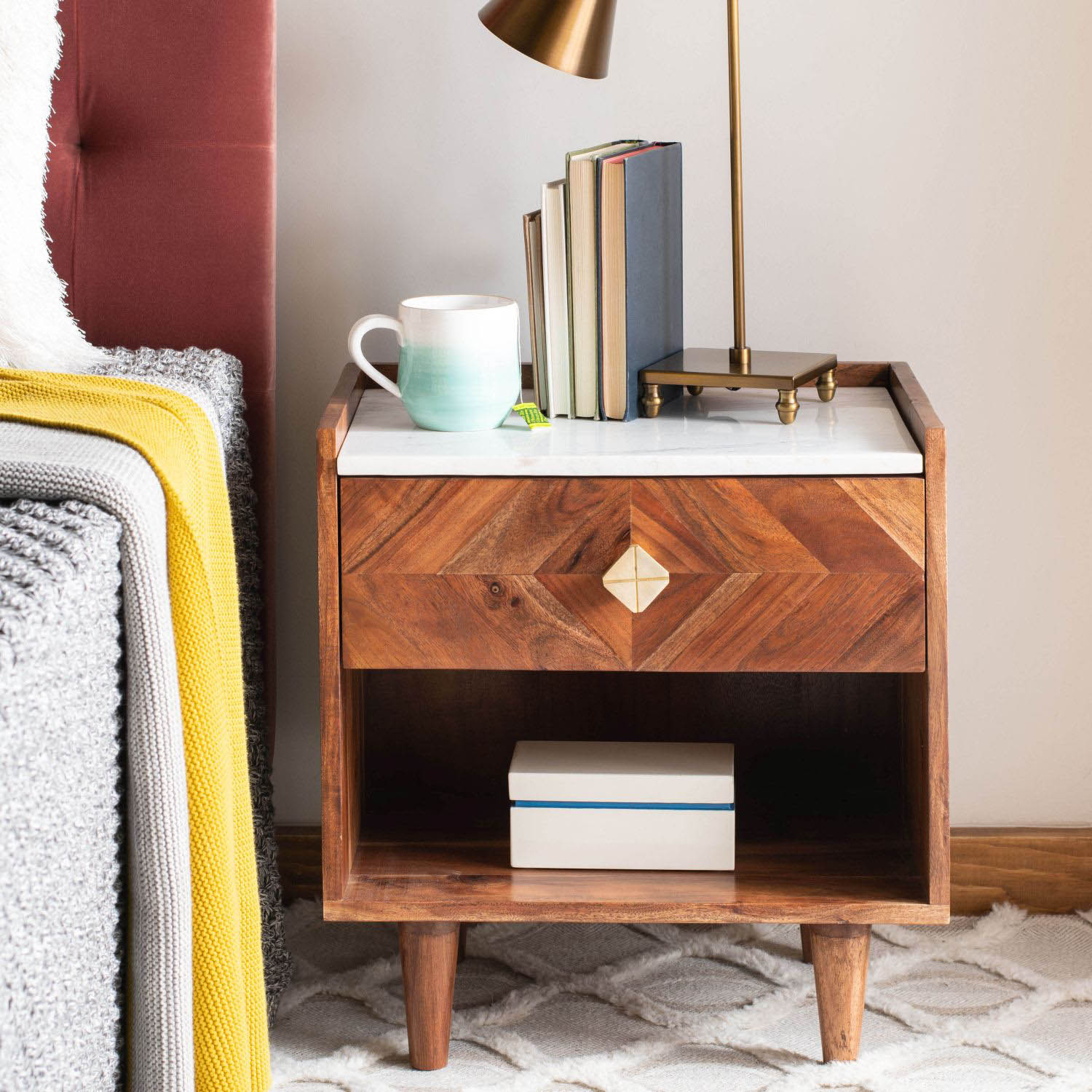 Bora Parquet Nightstand