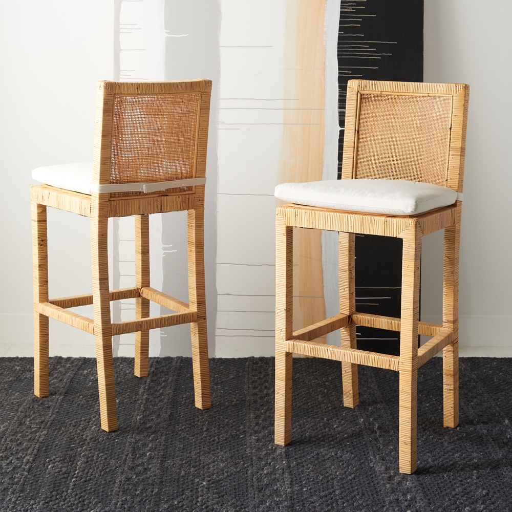 Jason Cane Bar Stool with Cushion