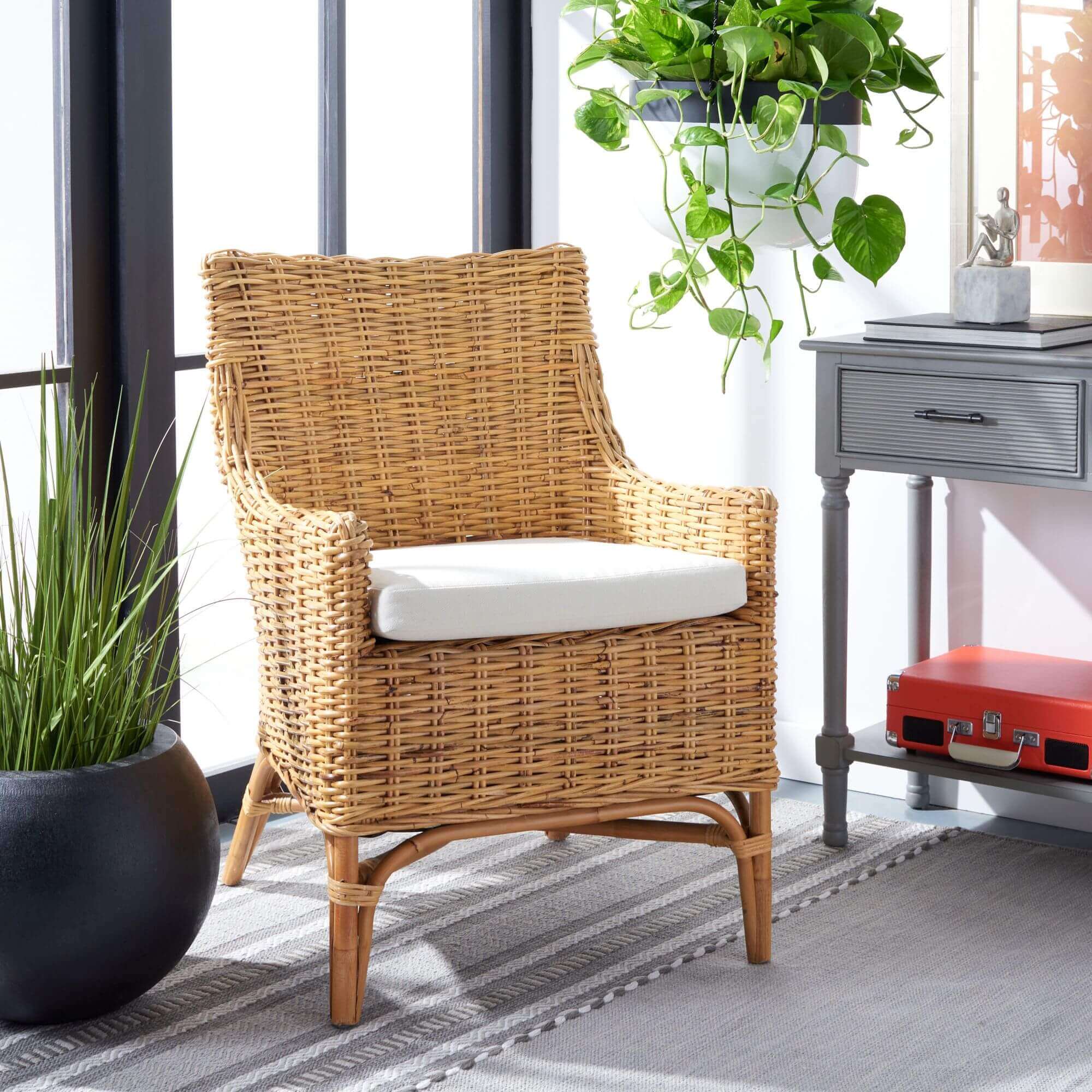 Soleil Rattan Accent Chair - Natural