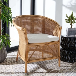 Eyre Rattan Accent Chair - Honey Brwn Wash