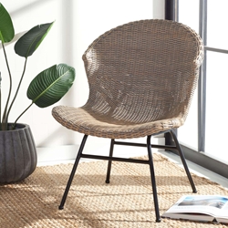 Briony Rattan Accent Chair - Grey Wash