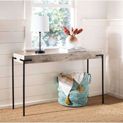 Kyla Rectangle Console Table - Light Grey