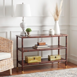 Christina 2 Shelf Console Table - Dark Brown