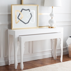 Christa French Leg Lacquer Stacking Console - White