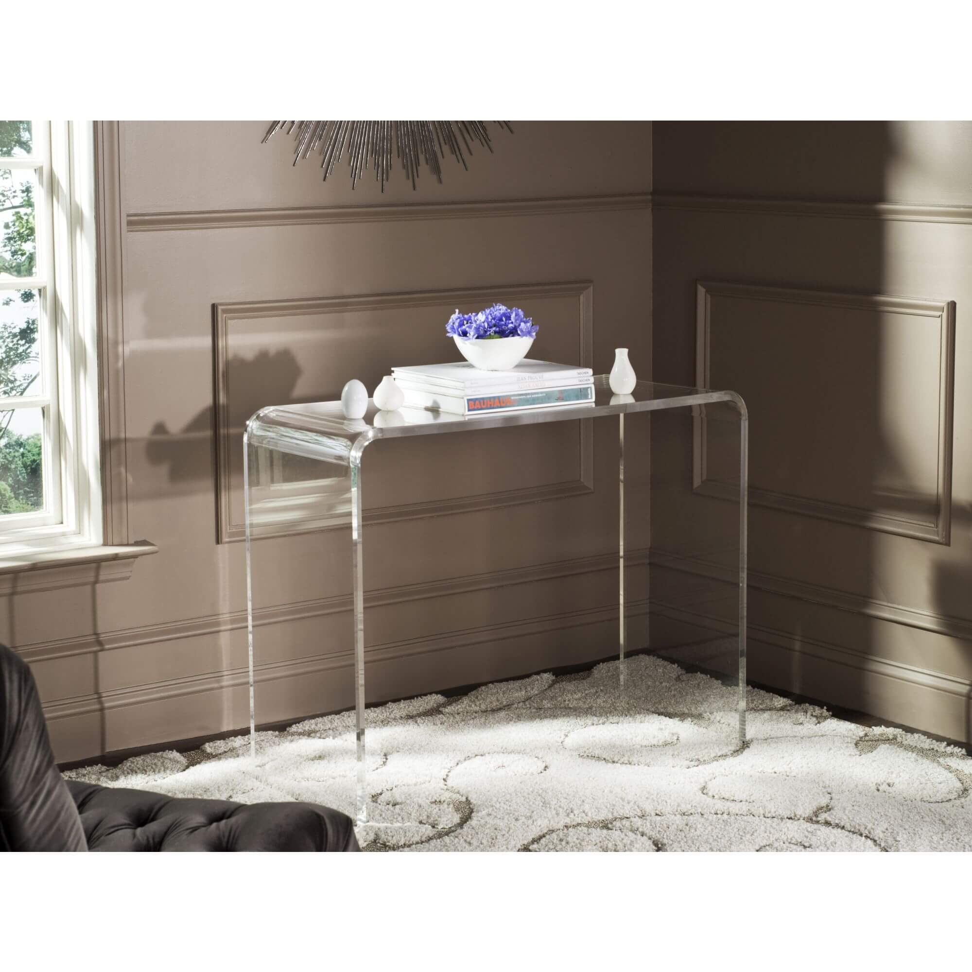 Morgan Acrylic Console Table - Clear