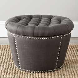 Micha Storage Ottoman - Charcoal