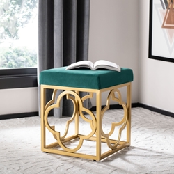 Palmer Rectangle Ottoman - Emerald