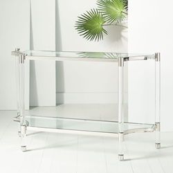 Namiko Acrylic Console Table - Chrome