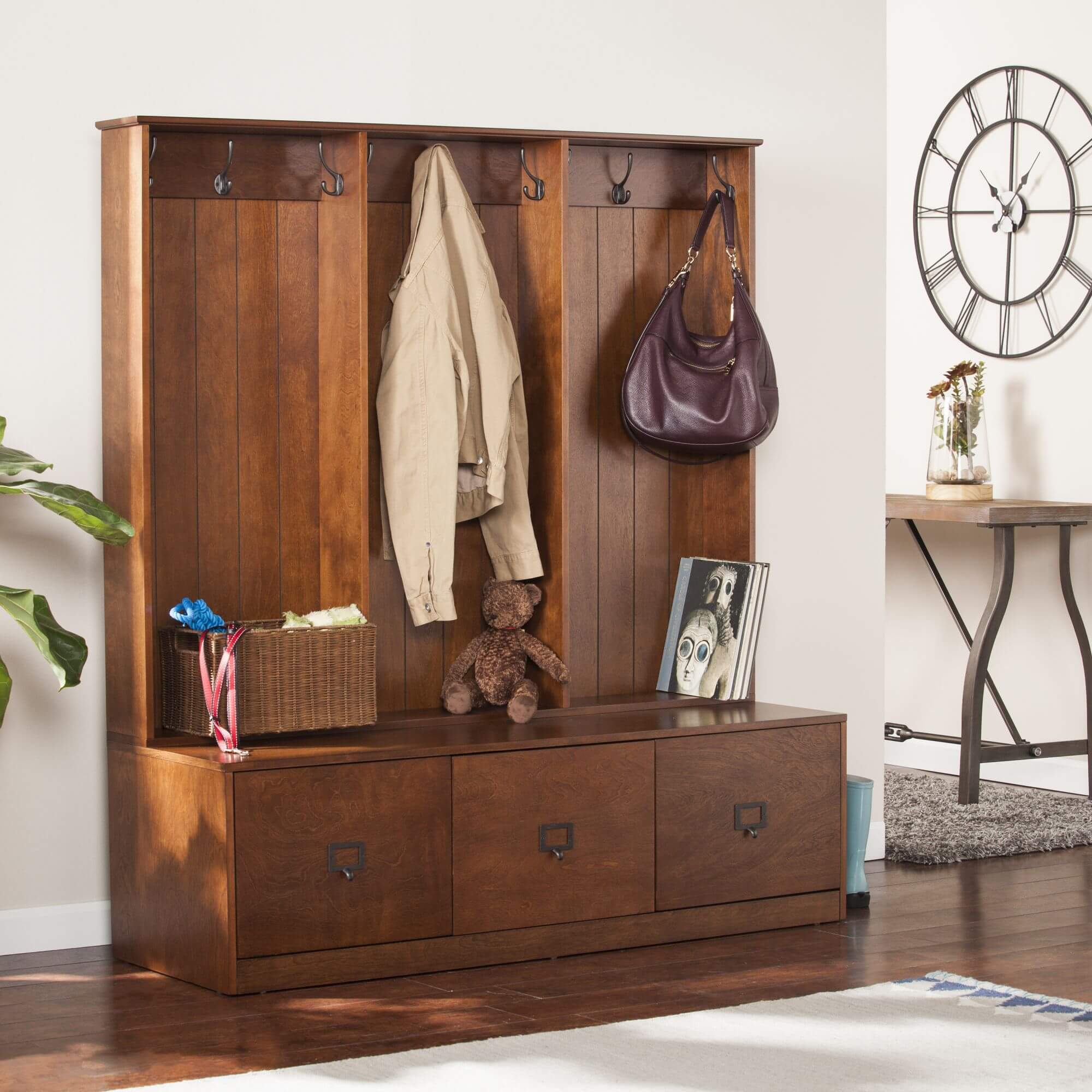 Entryway Storage Unit - Whiskey Maple, missing category, missing MAP, missing materials, not on website