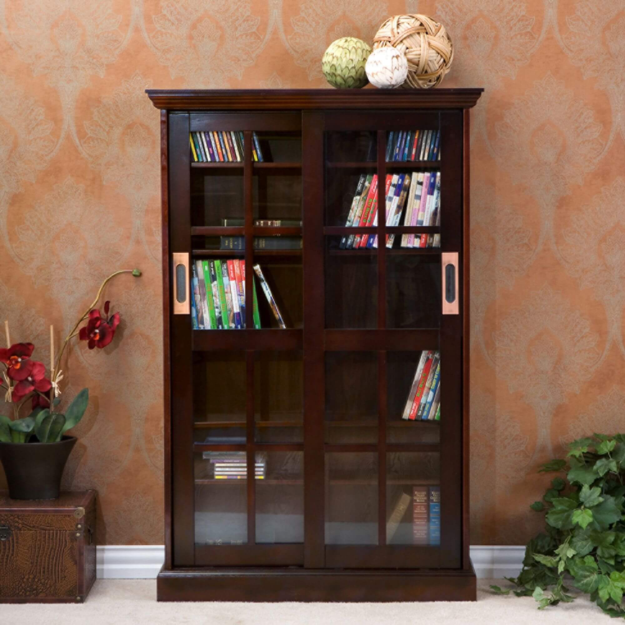 Sliding Door Media Cabinet - Espresso