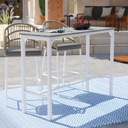 Saverdon Slatted Outdoor Bar Table