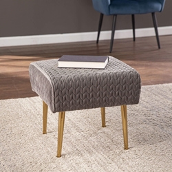 Medlana Woven Upholstered Ottoman