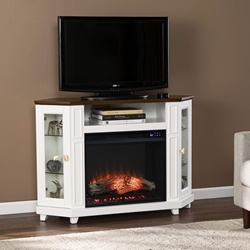 Dilvon Touch Screen Electric Media Fireplace with Storage