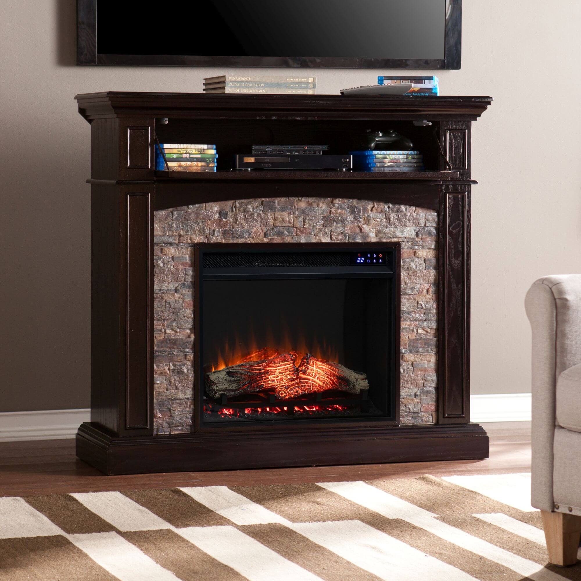 Grantham Convertible Touch Screen Electric Fireplace