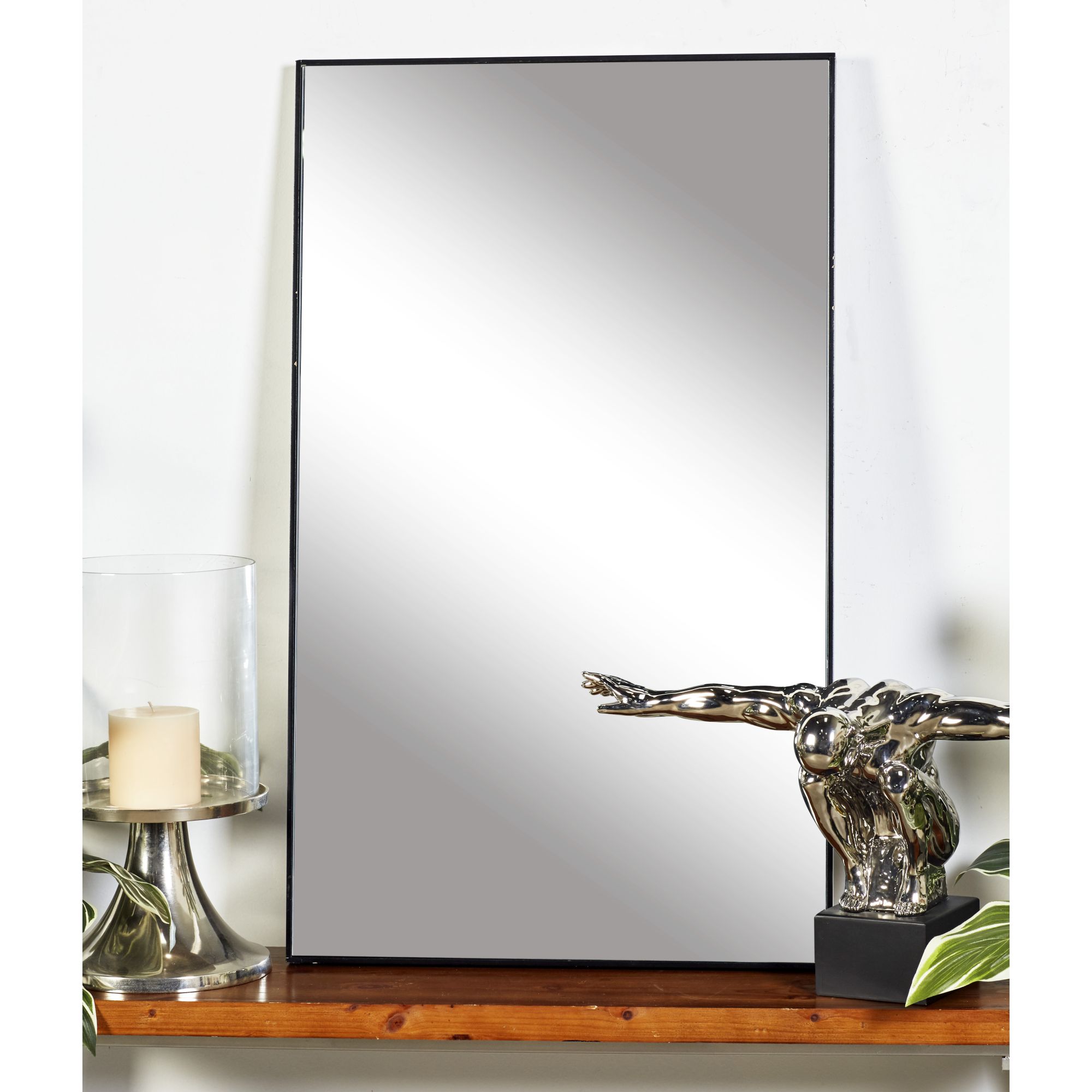 Wood Contemporary Wall Mirror