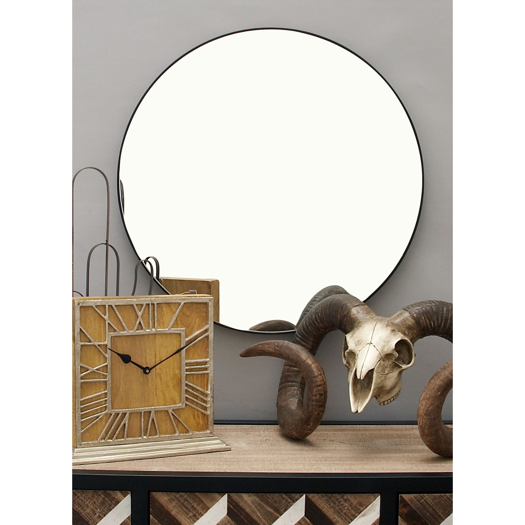 MDF Contemporary Round Wall Mirror