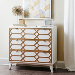 Maria Gold Lattice Accent Chest