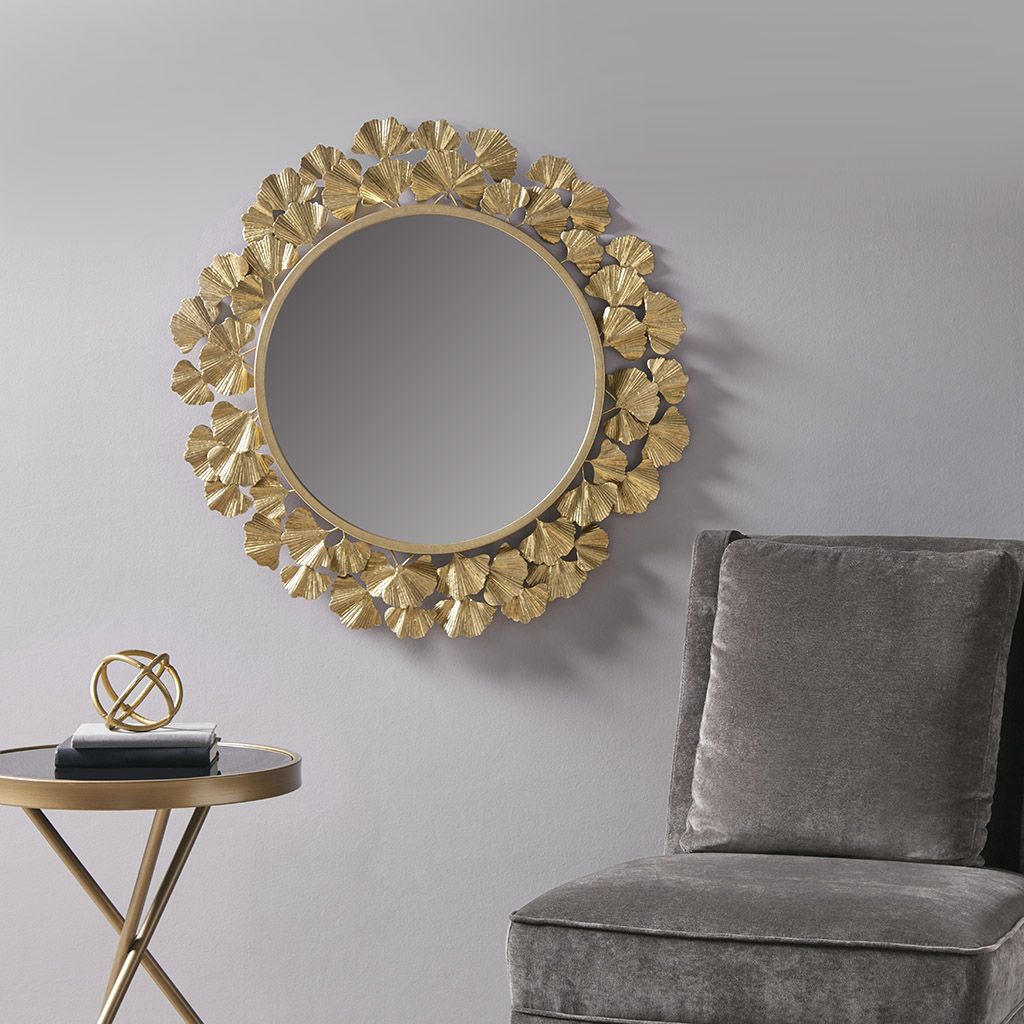 Eden Gold Foil Ginkgo Mirror